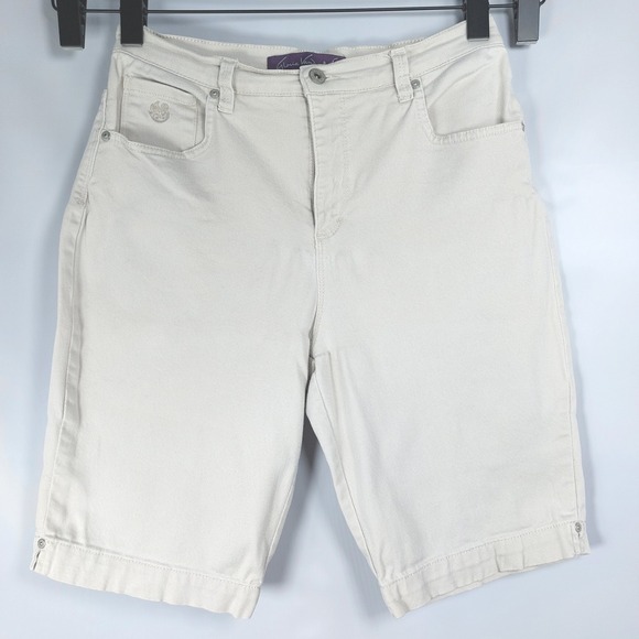 Gloria Vanderbilt Pants - Gloria Vanderbilt Amanda Bermuda Shorts Womens 8 Tan Denim *READ